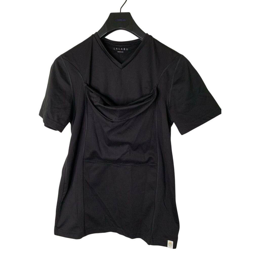 Lalabu Dad shirt baby wearing black men's size medium